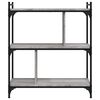 vidaXL Biblioth&egrave;que 3 niveaux sonoma gris 76x32x88cm bois d'ing&eacute;nierie