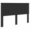 vidaXL Cadre de lit Noir et argent 150 x 200 cm Bois d'ing&eacute;nierie