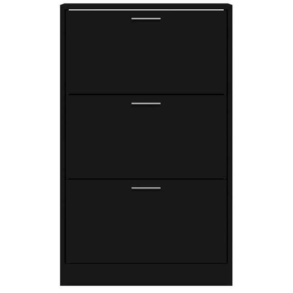 vidaXL Armoire &agrave; chaussures Noir 63x24x103 cm Bois d'ing&eacute;nierie