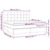 vidaXL Sommier &agrave; lattes de lit avec matelas Noir 200x200 cm Tissu