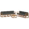 vidaXL Ensemble de canap&eacute;s d'ext&eacute;rieur 9 pcs Naturel et Anthracite