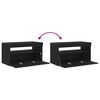 vidaXL Meuble TV 2 pcs Ch&ecirc;ne noir 75 x 35 x 40 cm Bois d'ing&eacute;nierie