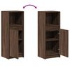 vidaXL Buffet avec LED ch&ecirc;ne marron 38x34x100 cm bois d'ing&eacute;nierie