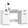 vidaXL Bureau avec armoire lat&eacute;rale Blanc Bois d'ing&eacute;nierie