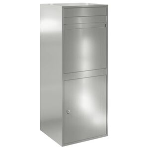 vidaXL Bo&icirc;te de d&eacute;p&ocirc;t de colis avec stockage Argent&eacute; 41 x 38 x 103 cm