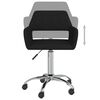 vidaXL Chaises pivotantes &agrave; manger lot de 6 noir tissu