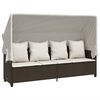 vidaXL Salon de jardin avec coussins 5 pcs marron r&eacute;sine tress&eacute;e