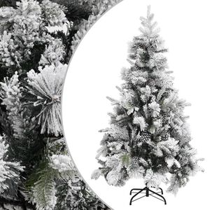 vidaXL Sapin de No&euml;l &agrave; flocons de neige et pommes de pin 195 cm PVC/PE