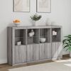 vidaXL Buffets avec lumi&egrave;res LED 3 pcs sonoma gris bois d'ing&eacute;nierie