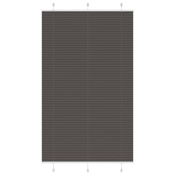 vidaXL Store pliss&eacute; noir 115x200 cm largeur du tissu 114,4cm polyester