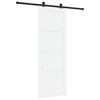 vidaXL Porte coulissante Blanc et Noir 78 x 211 cm Pin massif