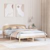 vidaXL Cadre de lit avec t&ecirc;te de lit Naturel 140 x 200 cm Pin massif