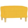 vidaXL Canap&eacute; &agrave; 3 places avec repose-pieds Jaune clair 180 cm Tissu