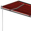 vidaXL Auvent manuel r&eacute;tractable sur pied 350x250 cm Orange et marron