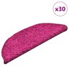 vidaXL Tapis d'escalier 30 pi&egrave;ces 56 x 17 x 3 cm Rose Demi-rond