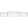 vidaXL Paniers &agrave; gabions arqu&eacute;s 11 pcs 300x30x40/60 cm fer galvanis&eacute;