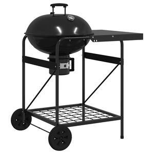 vidaXL Grill extérieur avec roue Noir 96 x 72 x 113 cm Métal