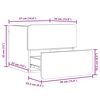 vidaXL Table de chevet avec tiroir 2 pcs Naturel 39 x 34 x 33 cm