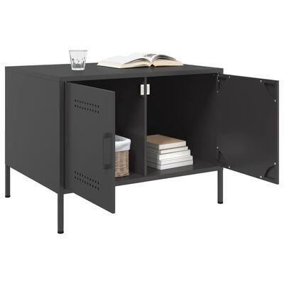 vidaXL Table basse noir 68x50x50,5 cm acier