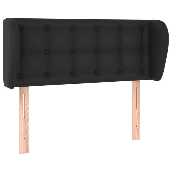 vidaXL T&ecirc;te de lit avec oreilles Noir 93x23x78/88 cm Similicuir
