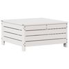 vidaXL Salon de jardin 5 pcs avec coussins blanc bois massif de pin
