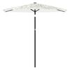 vidaXL Parasol de jardin avec m&acirc;t en acier blanc 268x268x226 cm