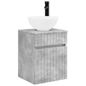 vidaXL Meuble de lavabo mural Gris b&eacute;ton 39 x 35 x 63 cm