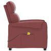 vidaXL Fauteuil de massage Rouge bordeaux Similicuir