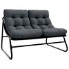 vidaXL Mobilier de jardin Noir 110 x 81 x 71 cm Acier enduit de poudre