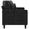 vidaXL Canap&eacute; &agrave; 2 places Noir 140 cm Velours