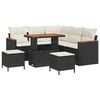 vidaXL Ensemble de canap&eacute; de jardin 8 pc 5-Nombre de places Noir