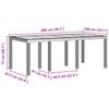 vidaXL Table de jardin pour repas Anthracite 200 x 100 x 73 cm
