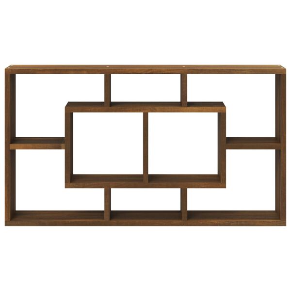 vidaXL &Eacute;tag&egrave;re murale 8 compartiments Ch&ecirc;ne marron