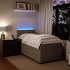 vidaXL Sommier &agrave; lattes de lit et matelas Gris clair 90x190 cm Velours