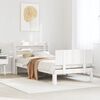 vidaXL Cadre de lit avec t&ecirc;te de lit sans matelas blanc 90x200 cm