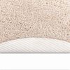 vidaXL Tapis Shaggy Anti-d&eacute;rapant Cr&egrave;me 120 x 120 cm PP