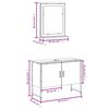 vidaXL Ensemble d'armoires de salle de bain 2 pcs noir bois ing&eacute;nierie