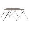 vidaXL Auvent bimini &agrave; 4 arceaux gris 243x210x137 cm