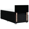 vidaXL Sommier &agrave; lattes de lit et matelas Noir 80x200 cm Tissu