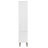 vidaXL Armoire &agrave; vitrine MOLDE Blanc 90x35x175 cm Bois de pin massif