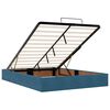 vidaXL Cadre de lit ottoman avec matelas bleu fonc&eacute; 140x190 cm velours