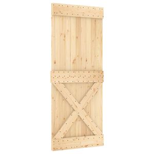 vidaXL Porte coulissante NARVIK 85 x 210 cm (213,5 cm) Naturel et noir