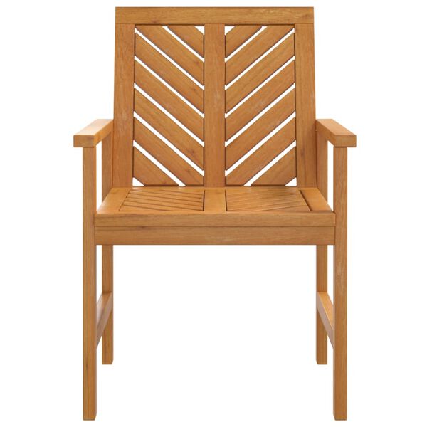vidaXL Chaises &agrave; manger de jardin lot de 2 bois massif d'acacia