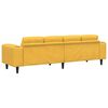 vidaXL Canap&eacute; Jaune clair 250 x 77 x 76 cm Tissu en velours c&ocirc;tel&eacute;
