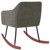 vidaXL Chaise &agrave; bascule Gris fonc&eacute; Velours