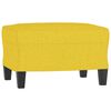 vidaXL Ensemble de canapés 3 pcs avec coussins Jaune clair Tissu