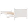 vidaXL Cadre de lit sans matelas blanc 90x200 cm bois de pin massif