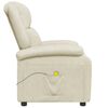 vidaXL Fauteuil de massage blanc cr&egrave;me similicuir
