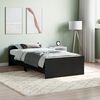 vidaXL Cadre de lit sans matelas noir 100x200 cm bois d'ing&eacute;nierie