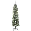 vidaXL Arbre de No&euml;l artificiel slim avec 300 LED Vert et blanc 210 cm